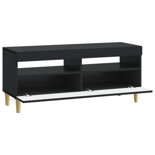 LED TV-skåp Svart Konstruerat trä