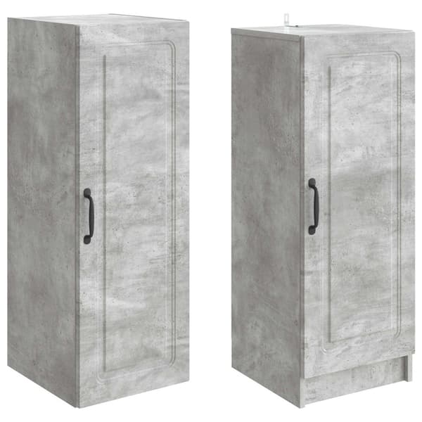 Skåpset 2 pcs Betonggrå Konstruerat trä