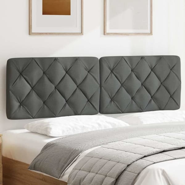 Headboard Cushion Dark Grey 160 cm Fabric
