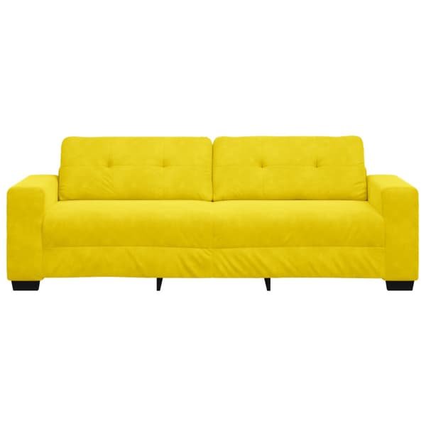3-Sits soffa Gul 220 cm Sammet