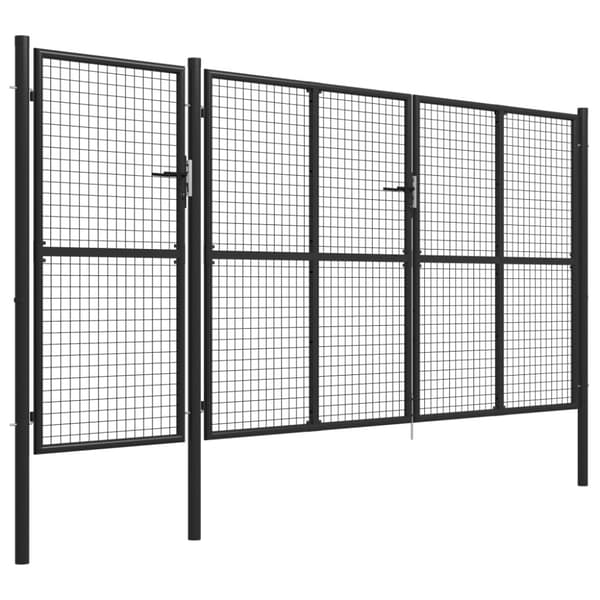 Trädgårdsgrind stål 400x150 cm antracit
