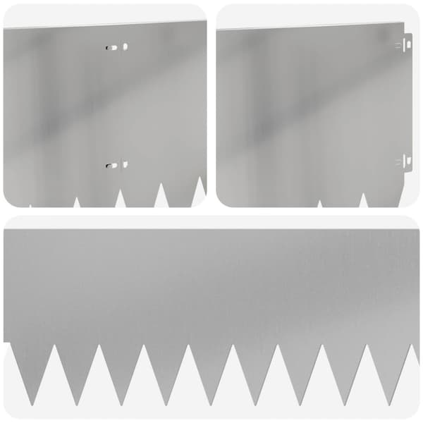 Kant för gräsmatta 20 pcs 103 x 30 cm Stål Silver