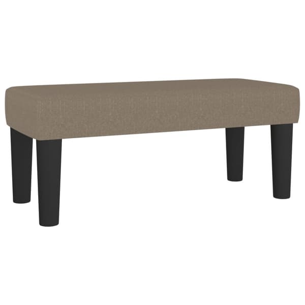 Ramsäng med madrass taupe 120x190 cm tyg