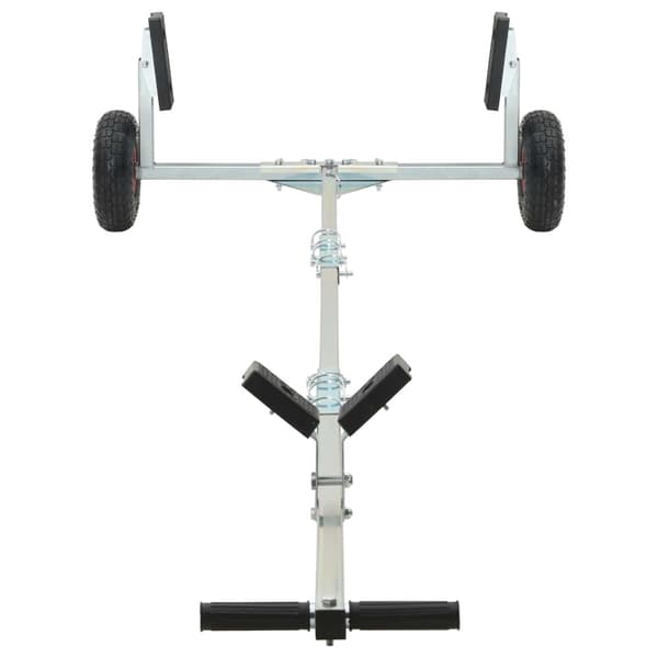 Justerbar båttrailer med pneumatiska däck 200 kg Load Silver