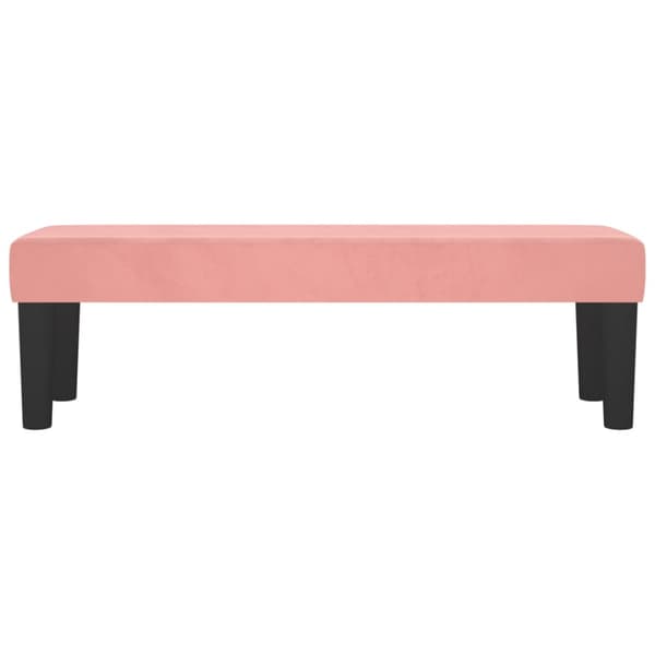 Bänk rosa 100x30x30 cm sammet