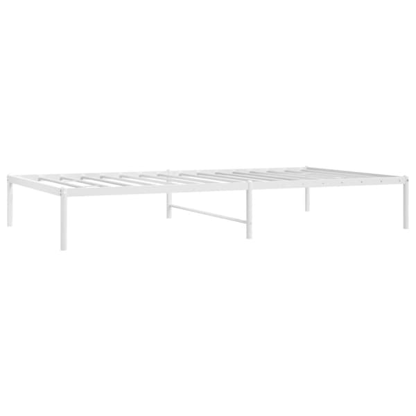 Sängram metall vit 75x190 cm
