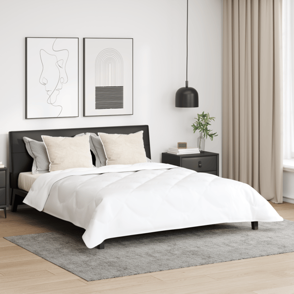 Vinter Täcke med kudde 3 pcs Vit Mikrofiber