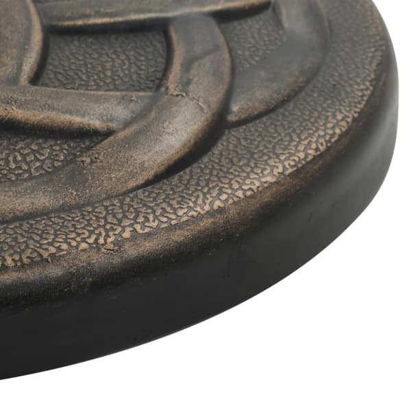 Parasollfot rund polyresin 11 kg brons