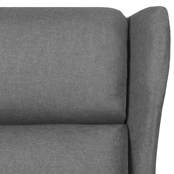 Reclinerfåtölj ljusgrå tyg
