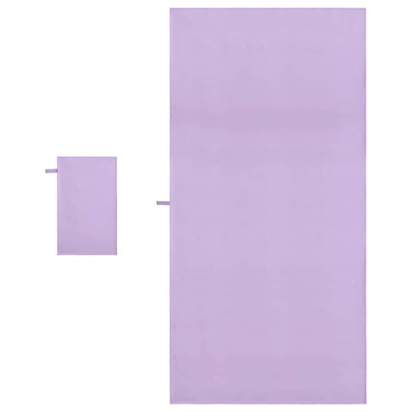 Sporthandduk Set 2 pcs Lila tyg