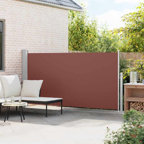Infällbar sidomarkis 160 x 300 cm brun