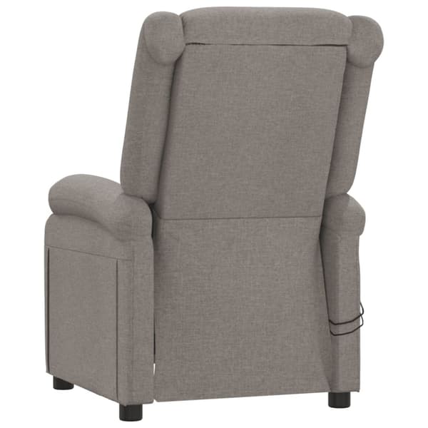 Elektrisk massagefåtölj taupe tyg
