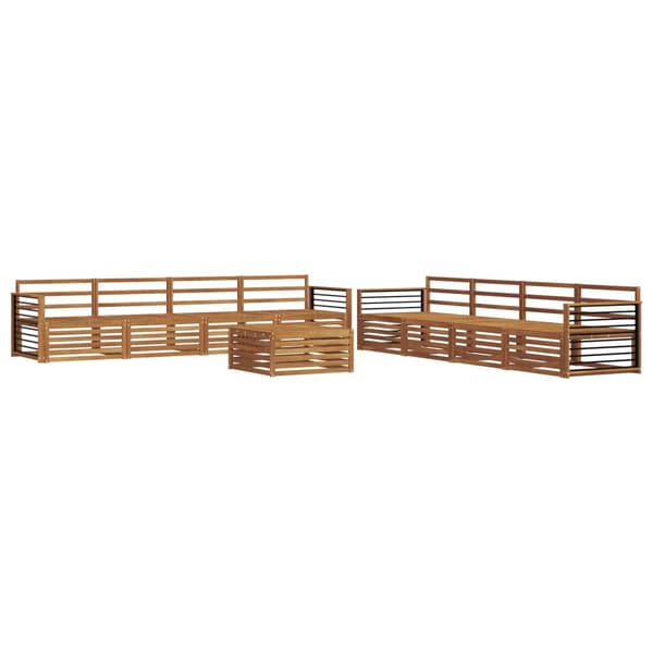 Utomhussoffset 9 pcs Naturfärg