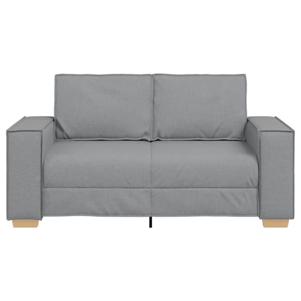 2-sitssoffa ljusgrå 160x78x84 cm tyg