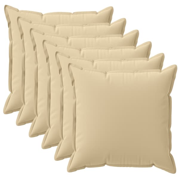 Kuddöverdrag 6 st HOUTEN Beige 40 x 40 cm Polyester