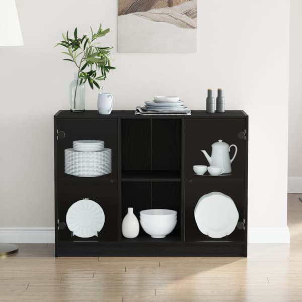 Sideboard Svart Ek 100 x 37 x 75.5 cm