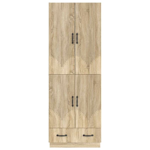 Skåpset 2 pcs Sonoma-ek Konstruerat trä
