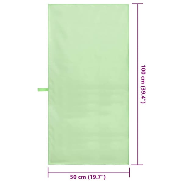 Sporthanddukar 2 pcs Grön 100 x 50 cm Polyester och polyamid