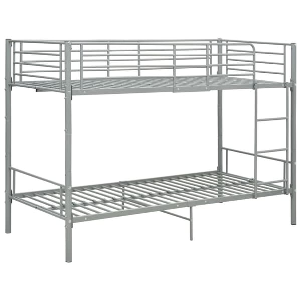 Våningssäng grå metall 90x200 cm