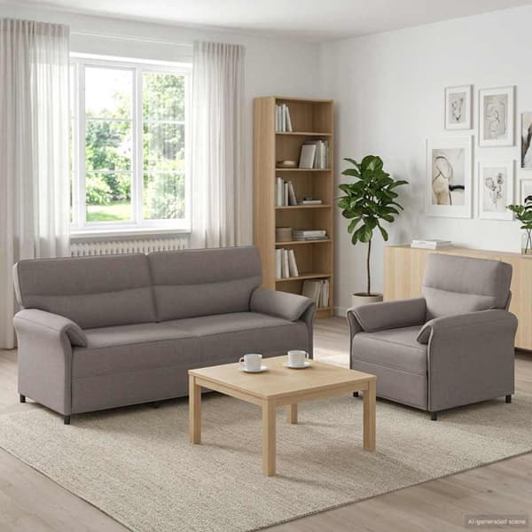 Soffset 2 st Taupe Tyg