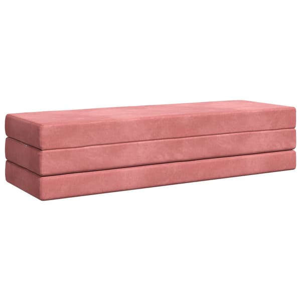 Fällbar Soffbed 180 x 67 x 45 cm Rosa