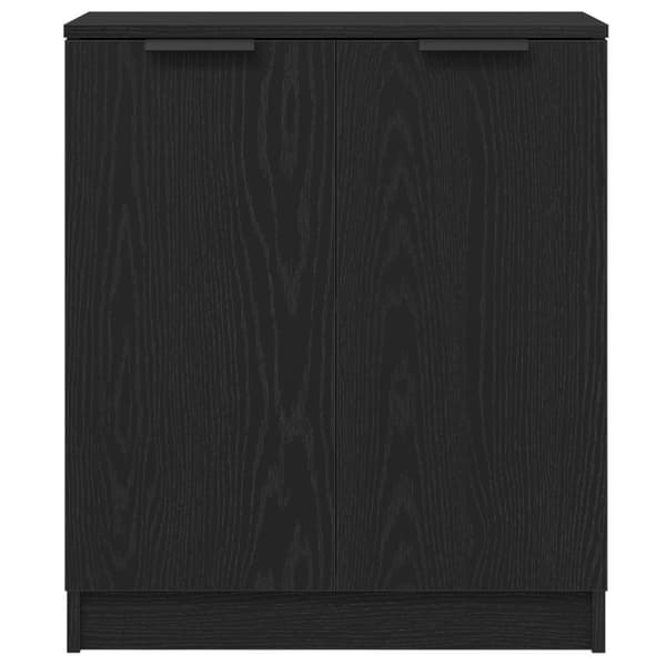 Sideboard 3 pcs Svart Ek Konstruerat trä