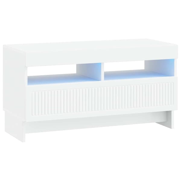 LED TV-skåp Vit Konstruerat trä