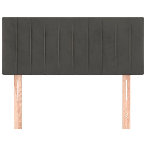 Sänggavel mörkgrå 90x5x78/88 cm sammet