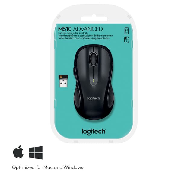 Logitech M510 datormöss RF Trådlös laser