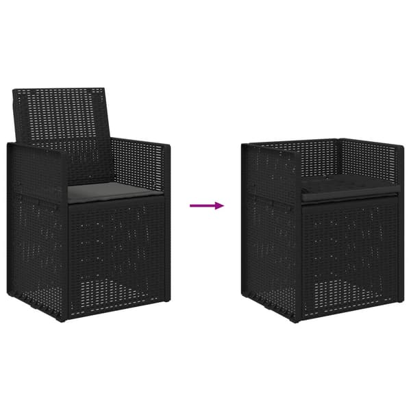 Trädgårdsmatstolar 2 pcs Antracit PP