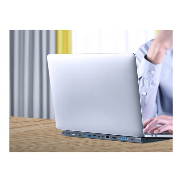 Cablexpert A-CM-COMBO9-01 - dockningsstation - USB-C 3.1 - HDMI, VGA - 1GbE