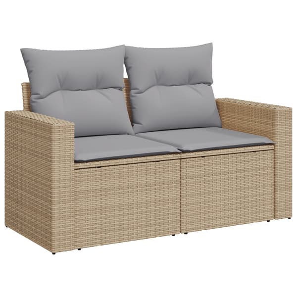 Trädgårdsoffset 10 pcs Beige konstrotting
