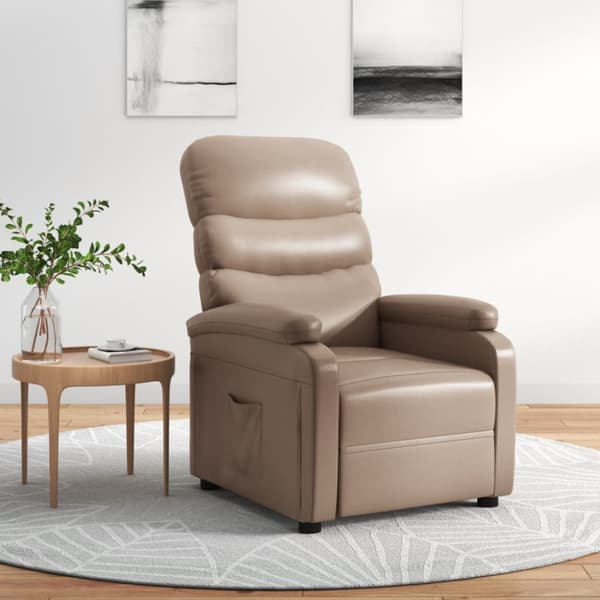 Reclinerfåtölj cappuccino konstläder