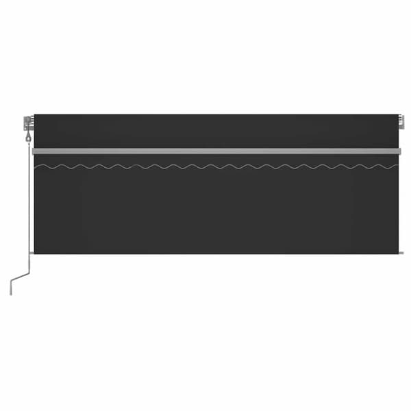 Automatisk markis vindsensor rullgardin LED 4,5x3m antracit