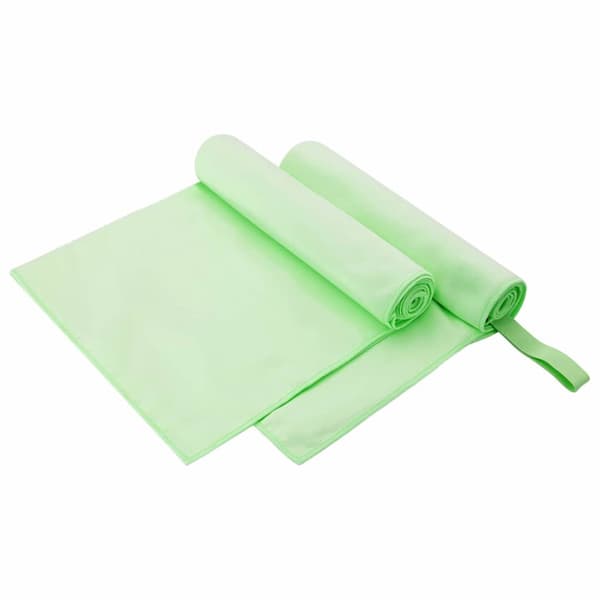 Sporthanddukar 2 pcs Grön 100 x 50 cm Polyester och polyamid