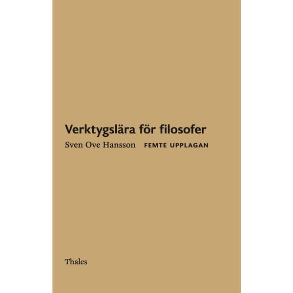 Verktygslära för filosofer (häftad)