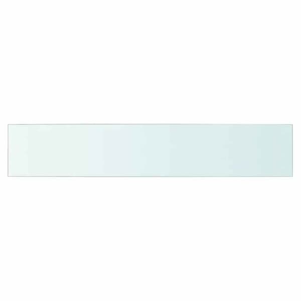 Hyllplan 2 st glas genomskinlig 80x15 cm