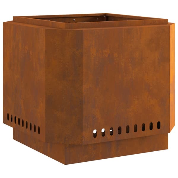 Röklös eldkopp Rostig 58 x 58 x 51 cm Väderbeständig stål