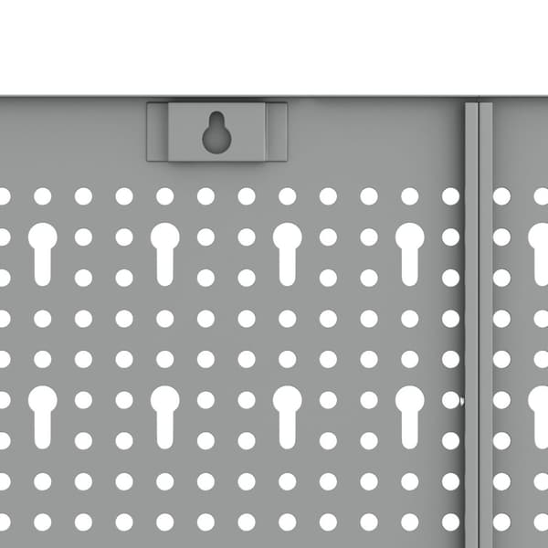 Verktygsväggpanel 2 pcs Grå 100 x 1 x 80 cm