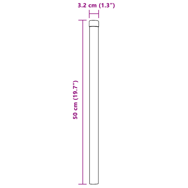 Stängselstolpe 2 pcs Grå 50 cm Pulverlackerad stål