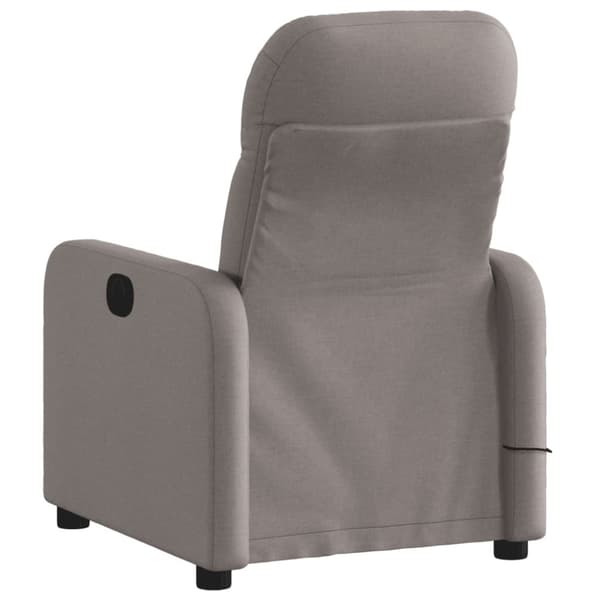 Massagefåtölj taupe tyg