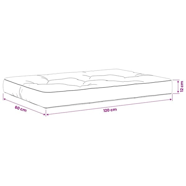 Pallkudd VIANEN 100% Polyester Vit 120 x 60 x 12 cm