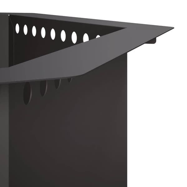 Eldstad ring Svart 90 x 90 x 25 cm Stål