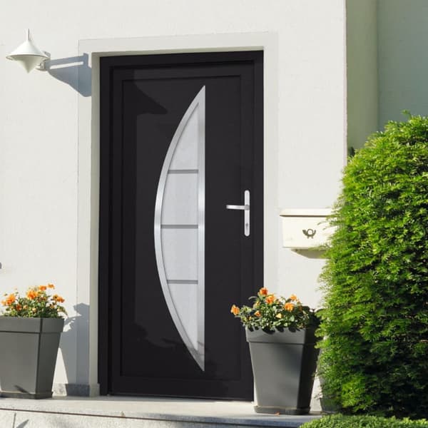 Ytterdörr antracit 108x208 cm PVC