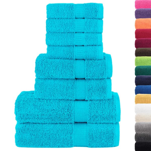 Premium handdukar 8 st SOLUND turkos 600 gsm