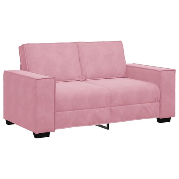 Soffa 2-sits rosa 160x78x84 cm sammet