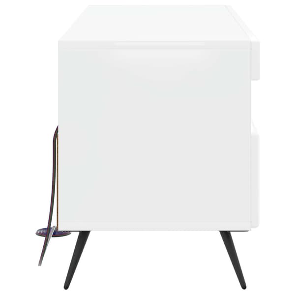 LED TV-skåp Vit högglans Konstruerat trä