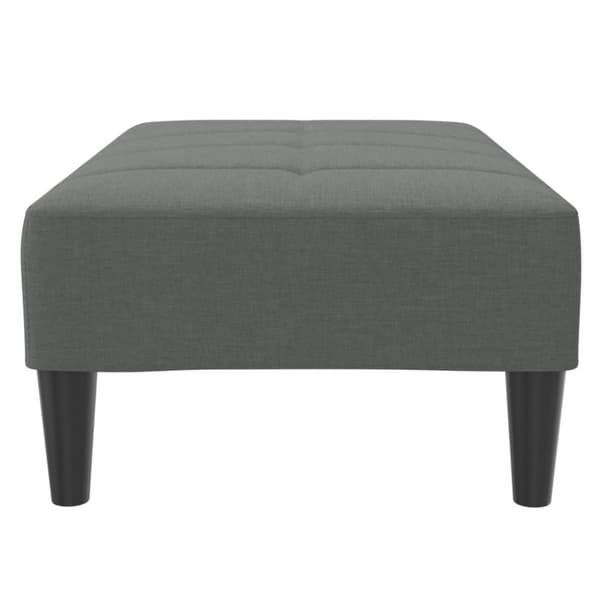Fotpall mörkgrå 77x55x31 cm tyg