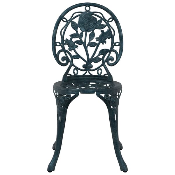 Trädgårds Bistro Set 3 pcs Grön Aluminium