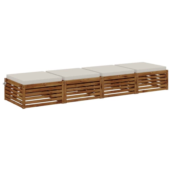 4-delade Sittdynor SOEST 4 st 100% Polyester Vit 70 x 70 x 7 cm